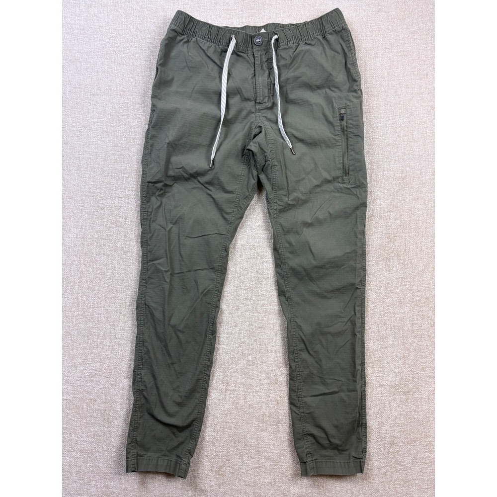 Vuori Mens Ripstop Climber Pants Olive Green Tapered Joggers Size L